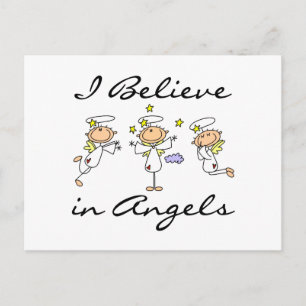 Ik geloof in Angels T-shirts en cadeautjes Briefkaart