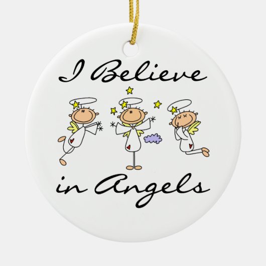 Ik geloof in Angels T-shirts en cadeautjes Keramisch Ornament (Voorkant)