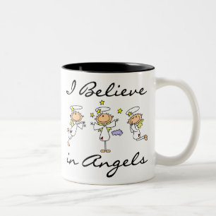 Ik geloof in Angels T-shirts en cadeautjes Tweekleurige Koffiemok