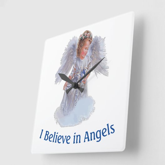 Ik geloof in Angels Vierkante Klok (Hoek)
