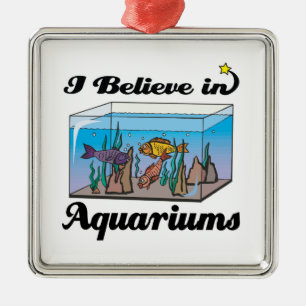 ik geloof in aquaria metalen ornament