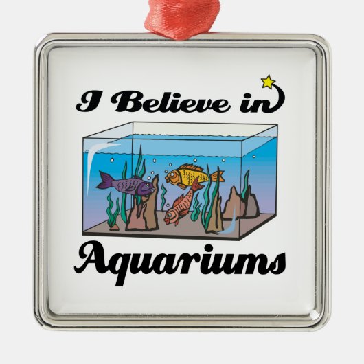 ik geloof in aquariums metalen ornament (Voorkant)
