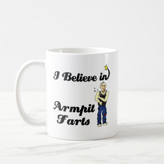 ik geloof in armpit farts koffiemok (Links)