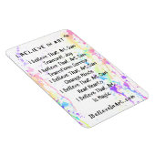 Ik geloof in Art Manifesto Promotion Magneet (Rechterzijde)