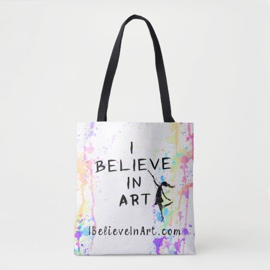 Ik geloof in Art Waterverf Run Promotion Tote Bag (Voorkant)