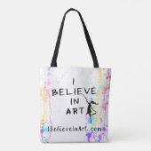 Ik geloof in Art Waterverf Run Promotion Tote Bag (Achterkant)