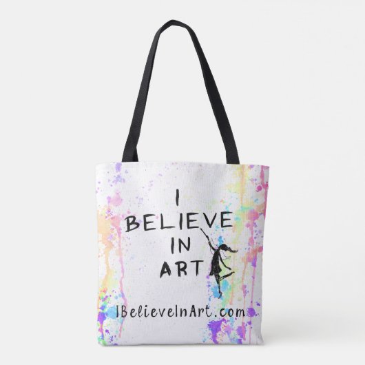 Ik geloof in Art Waterverf Run Promotion Tote Bag (Achterkant)