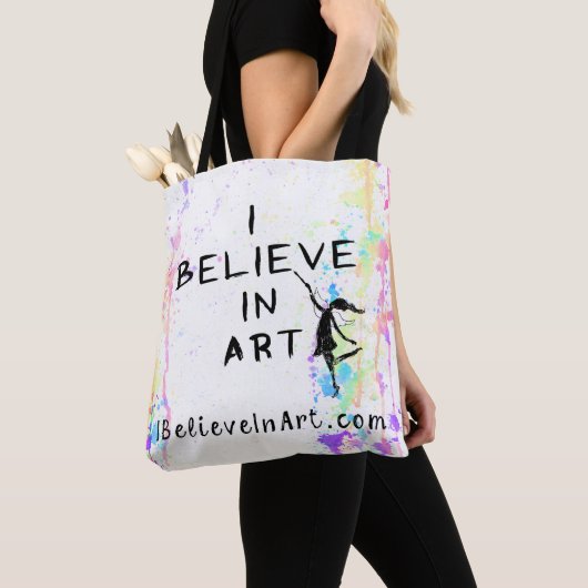 Ik geloof in Art Waterverf Run Promotion Tote Bag (Dichtbij)