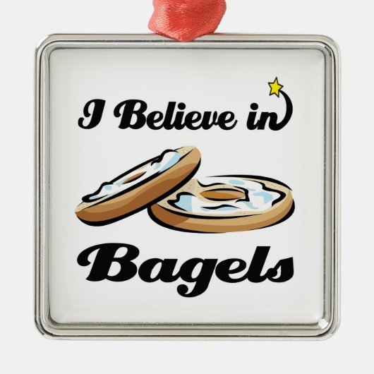 ik geloof in bagels metalen ornament (Voorkant)