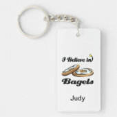 ik geloof in bagels sleutelhanger (Voorkant)