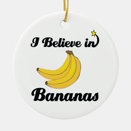 ik geloof in bananen keramisch ornament (Voorkant)