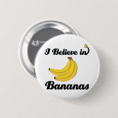 ik geloof in bananen ronde button 5,7 cm (Voorkant /achterkant)
