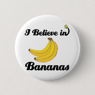 ik geloof in bananen ronde button 5,7 cm