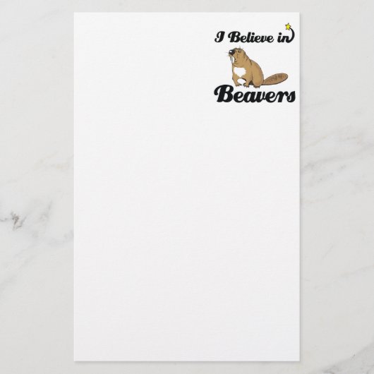 ik geloof in bevers briefpapier (Voorkant)