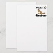 ik geloof in bevers briefpapier (Voorkant / Achterkant)