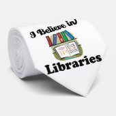 ik geloof in bibliotheken stropdas (Opgerold)