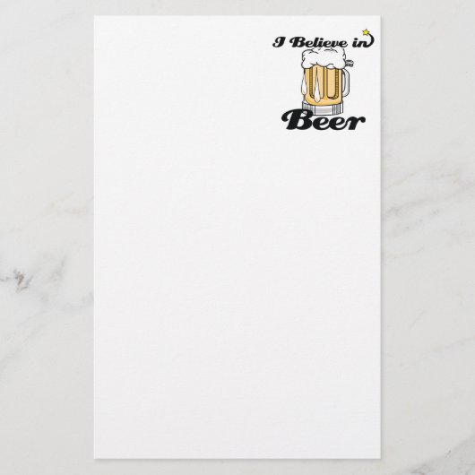 ik geloof in bier briefpapier (Voorkant)