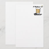 ik geloof in bier briefpapier (Voorkant / Achterkant)