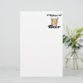 ik geloof in bier briefpapier (Staand voorkant)