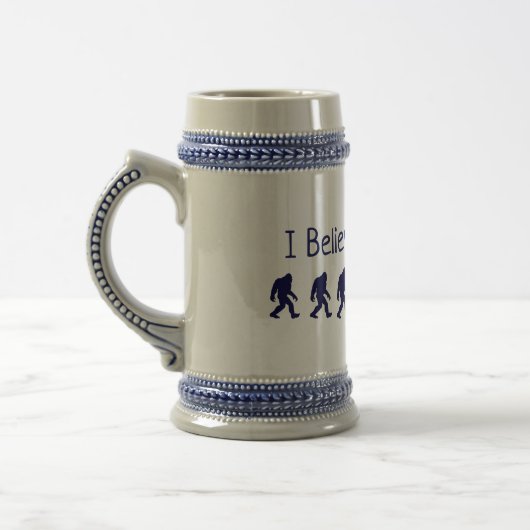 Ik geloof in Bigfoot Beer Stein Bierpul (Links)