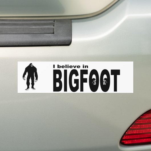 Ik geloof in BIGFOOT Bumpersticker (Op auto)