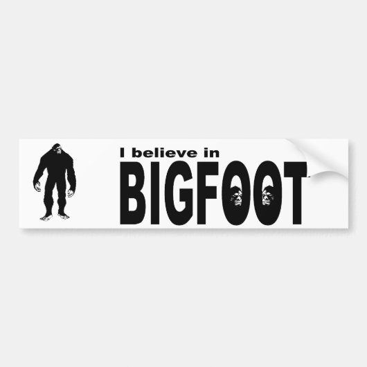 Ik geloof in BIGFOOT Bumpersticker (Voorkant)