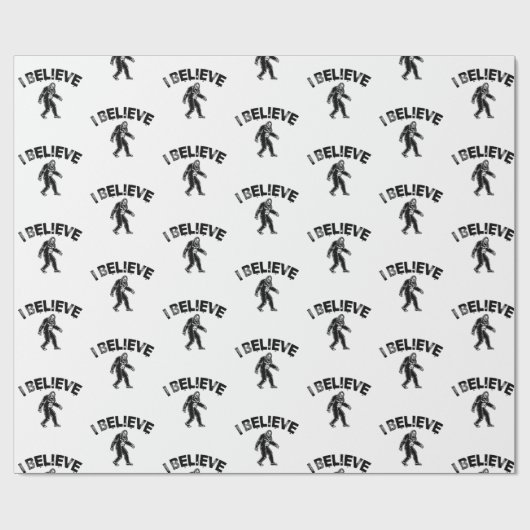 Ik geloof in Bigfoot Cadeaupapier (Vlak)
