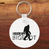 Ik geloof in Bigfoot Cool Squatch in Black Sleutelhanger (Voorkant)