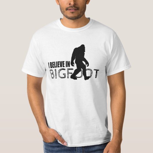 Ik geloof in Bigfoot Funny Sasquatch T-shirt (Voorkant)
