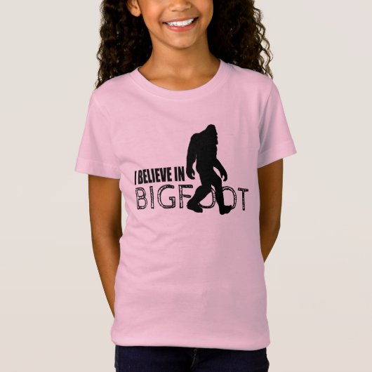 Ik geloof in Bigfoot Funny Sasquatch T-shirt (Voorkant)