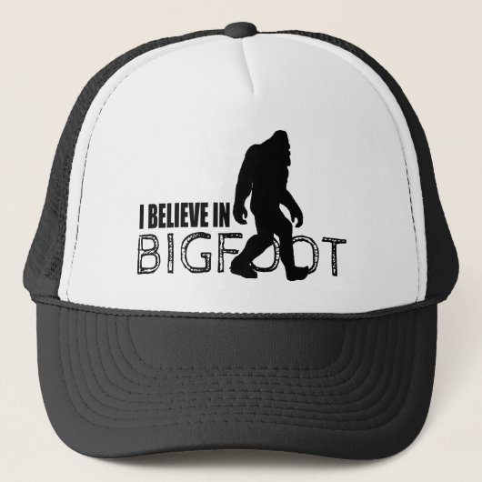 Ik geloof in Bigfoot Funny Sasquatch Trucker Pet (Voorkant)