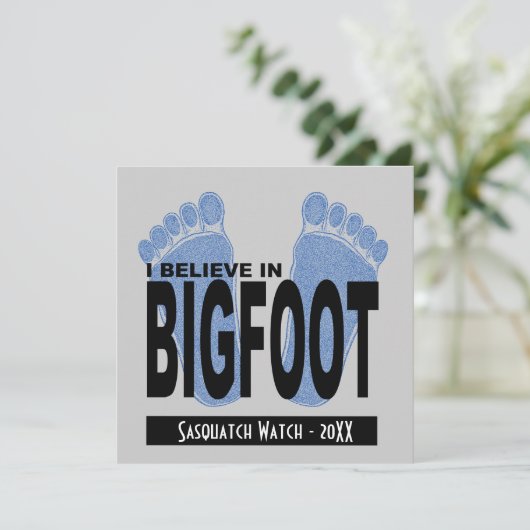 Ik geloof in Bigfoot Kaart (Staand voorkant)