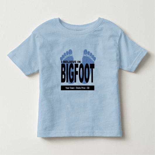 Ik geloof in Bigfoot Kinder Shirts (Voorkant)