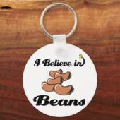 ik geloof in bonen sleutelhanger (Voorkant)