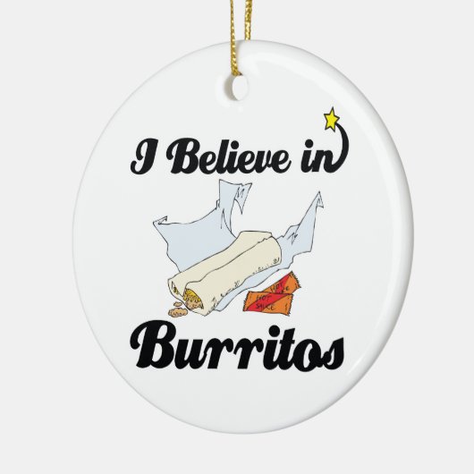 ik geloof in burritos keramisch ornament (Links)