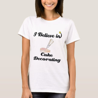 ik geloof in cake versieren t-shirt