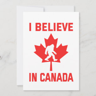 Ik geloof in Canada - Grappige Bigfoot Feestdagenkaart