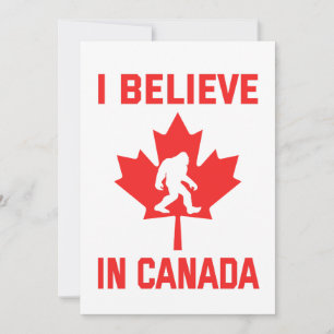Ik geloof in Canada - Grappige Bigfoot Kaart