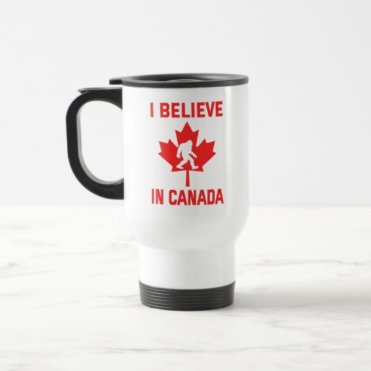Ik geloof in Canada - Grappige Bigfoot Reisbeker (Links)