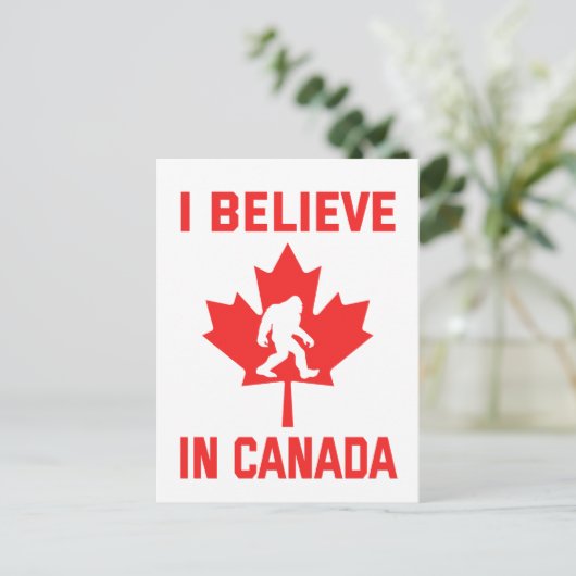 Ik geloof in Canada - grappige voet Briefkaart (Staand voorkant)