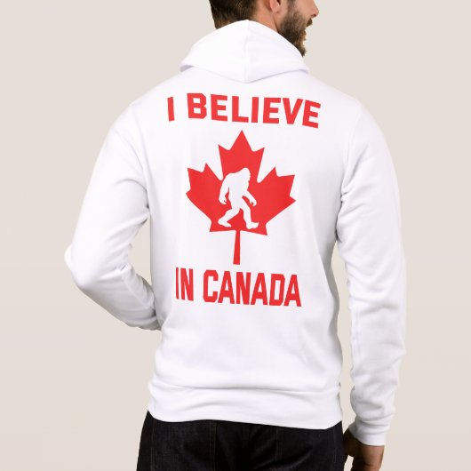 Ik geloof in Canada - grappige voet Hoodie (Achterkant)