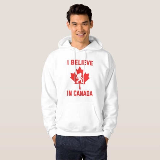 Ik geloof in Canada - grappige voet Hoodie (Voorkant volledig)