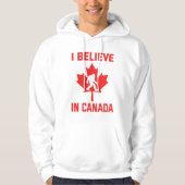 Ik geloof in Canada - grappige voet Hoodie (Voorkant)