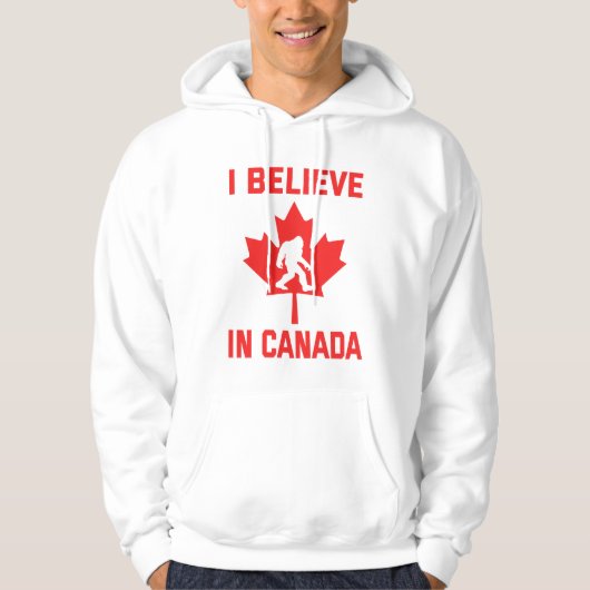 Ik geloof in Canada - grappige voet Hoodie (Voorkant)