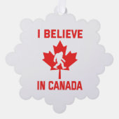 Ik geloof in Canada - grappige voet Ornament Kaart (Voorkant)
