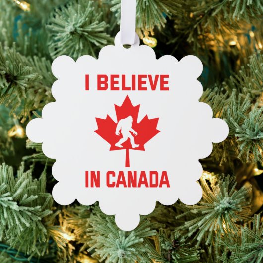 Ik geloof in Canada - grappige voet Ornament Kaart (Insitu (Drie))