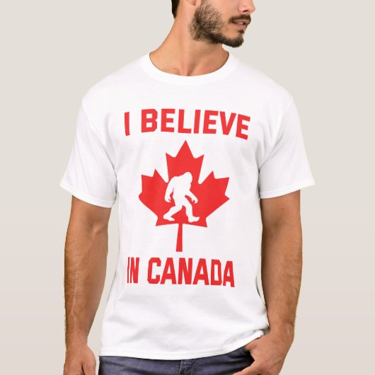 Ik geloof in Canada - grappige voet T-shirt (Voorkant)