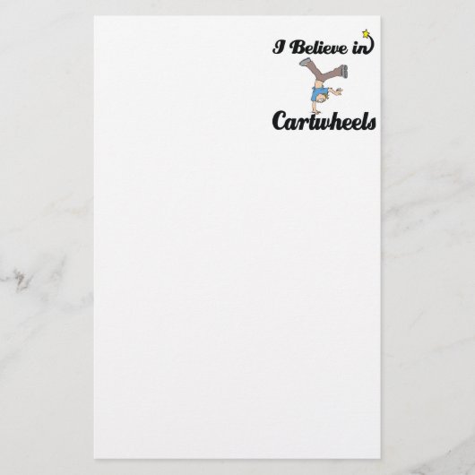 ik geloof in cartwheels briefpapier (Voorkant)
