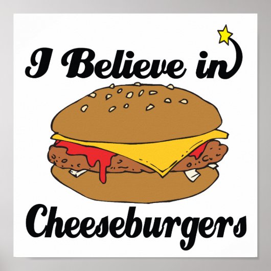 ik geloof in cheeseburgers poster (Voorkant)