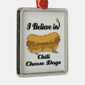 ik geloof in chili - kaashonden metalen ornament (Rechts)